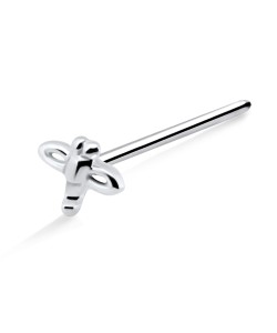 Bee Shaped Silver Straight Nose Stud NSKA-1015